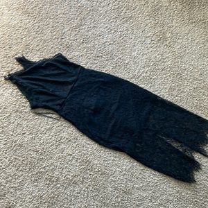 Lulu dress size small , black lace , halter top